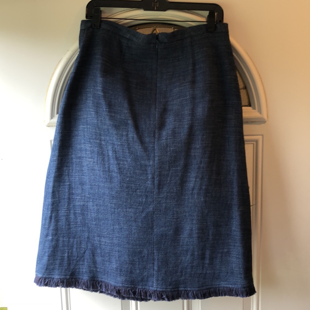 BCBG Maxazria Manne Dark Navy Skirt Size 10 - Picture 7 of 7